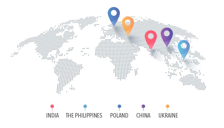 software development outsourcing  top regions